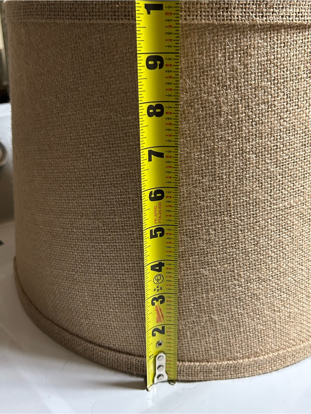 Natural Burlap Lamp Shade - Neutral Tan - Picture 7 of 7